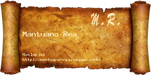 Mantuano Rea névjegykártya